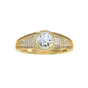 0.97 Carat Diamond 14K Yellow Gold Engagement Ring