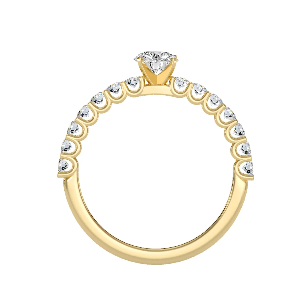 1.08 Carat Diamond 14K Yellow Gold Engagement Ring