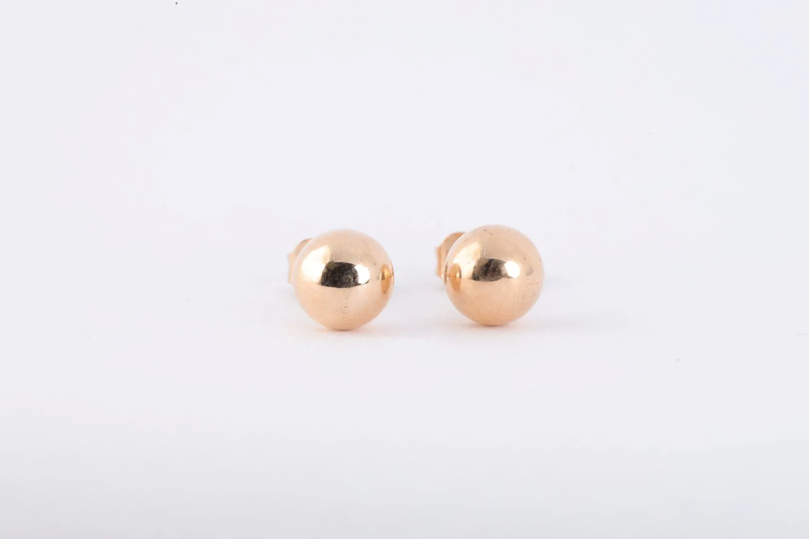 14k Rose Gold Ball Stud Earrings (0.66g.)