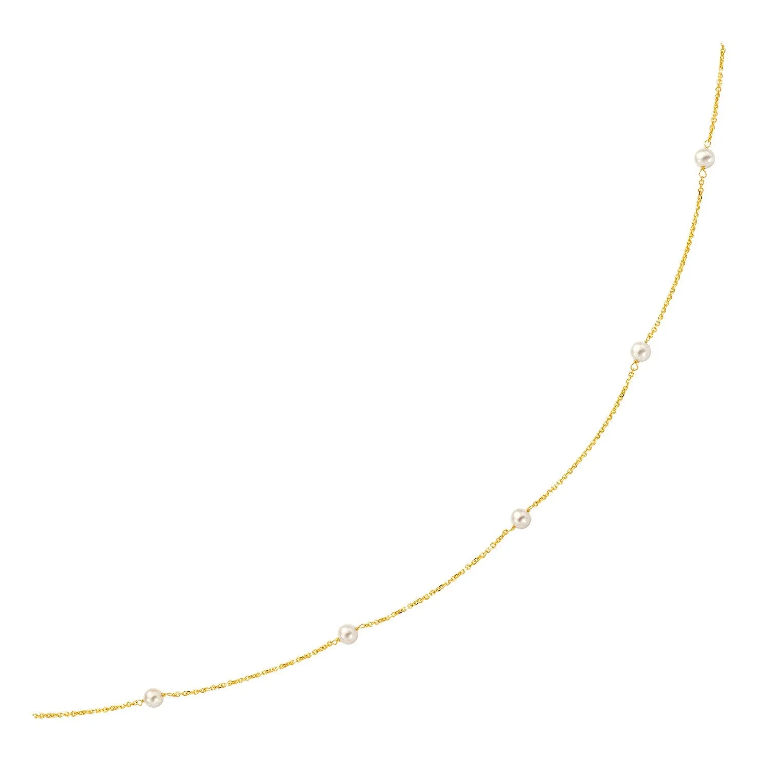 14k Yellow Gold Necklace with White Pearlsrx60265-16-rx60265-16