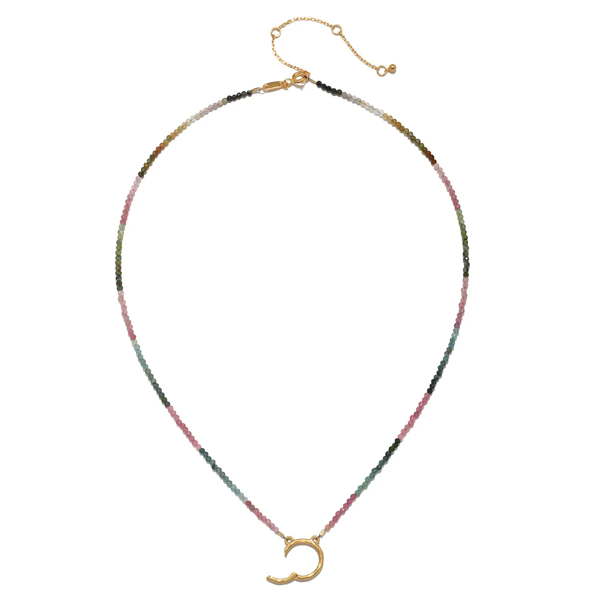 16 Tourmaline Charm Necklace