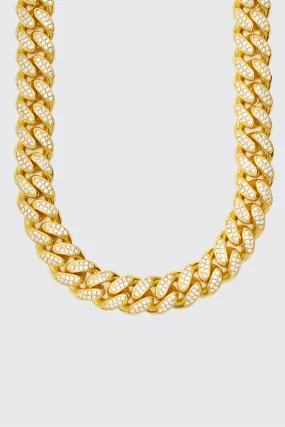 19mm Iced Cuban Chain - Gold
