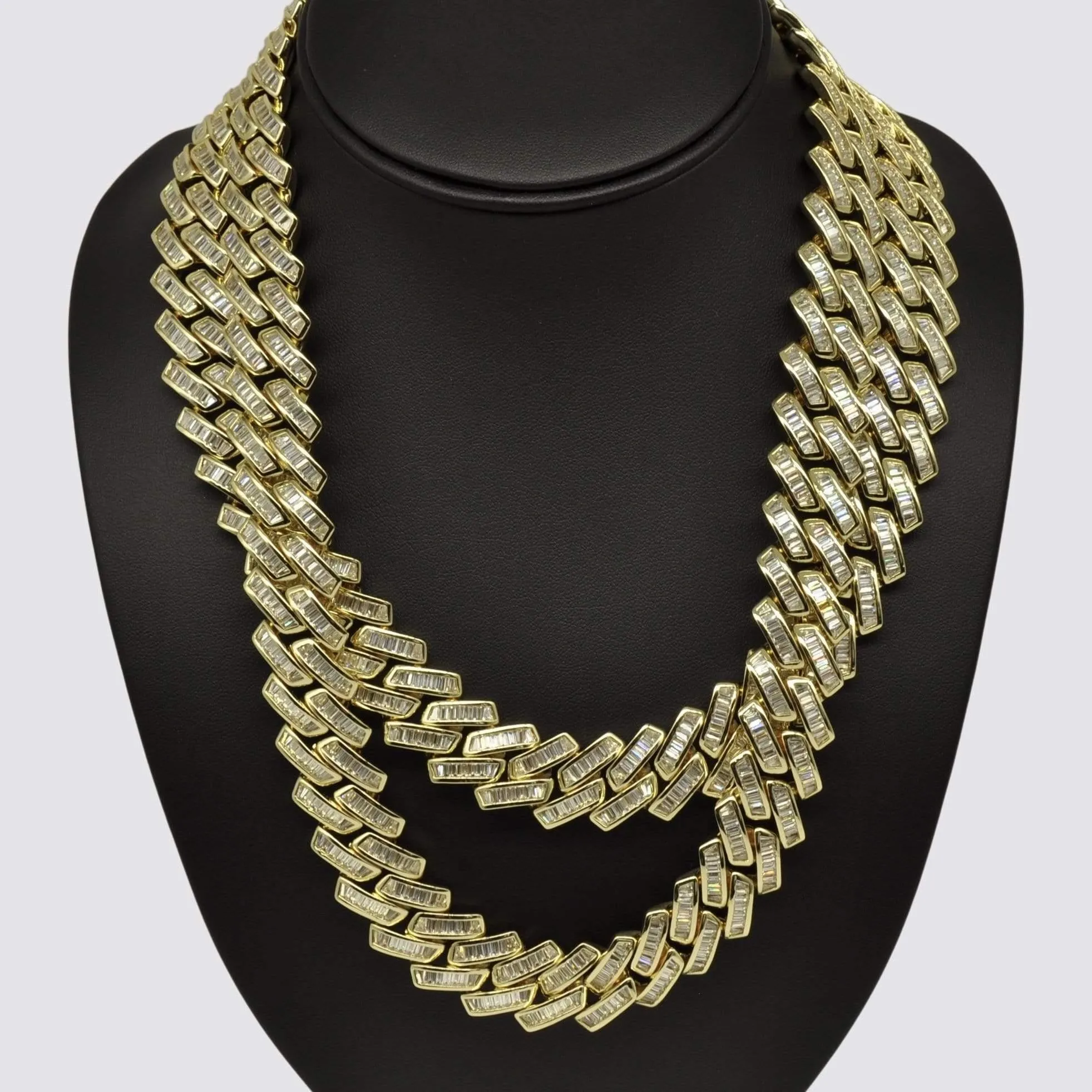 20mm Baguette Chain Bundle 20 & 22 - Gold