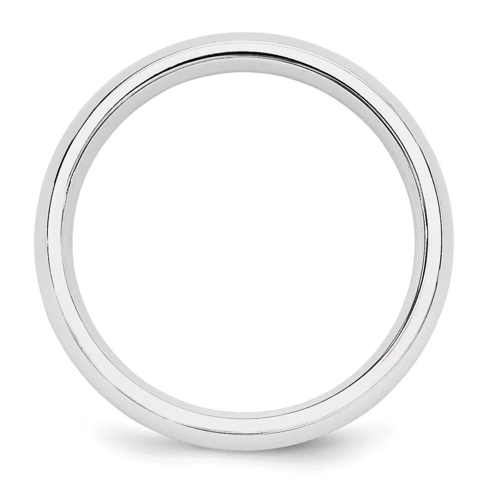 2mm to 6mm 10K White Gold Domed Comfort Fit Band