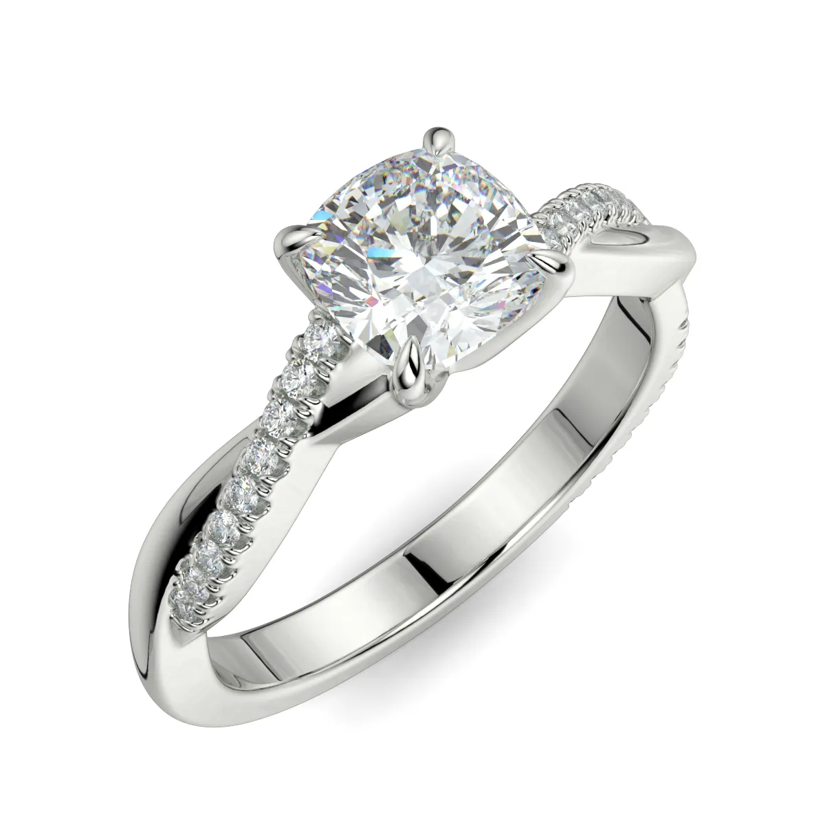 3821855 Cushion Twist Engagement Ring 