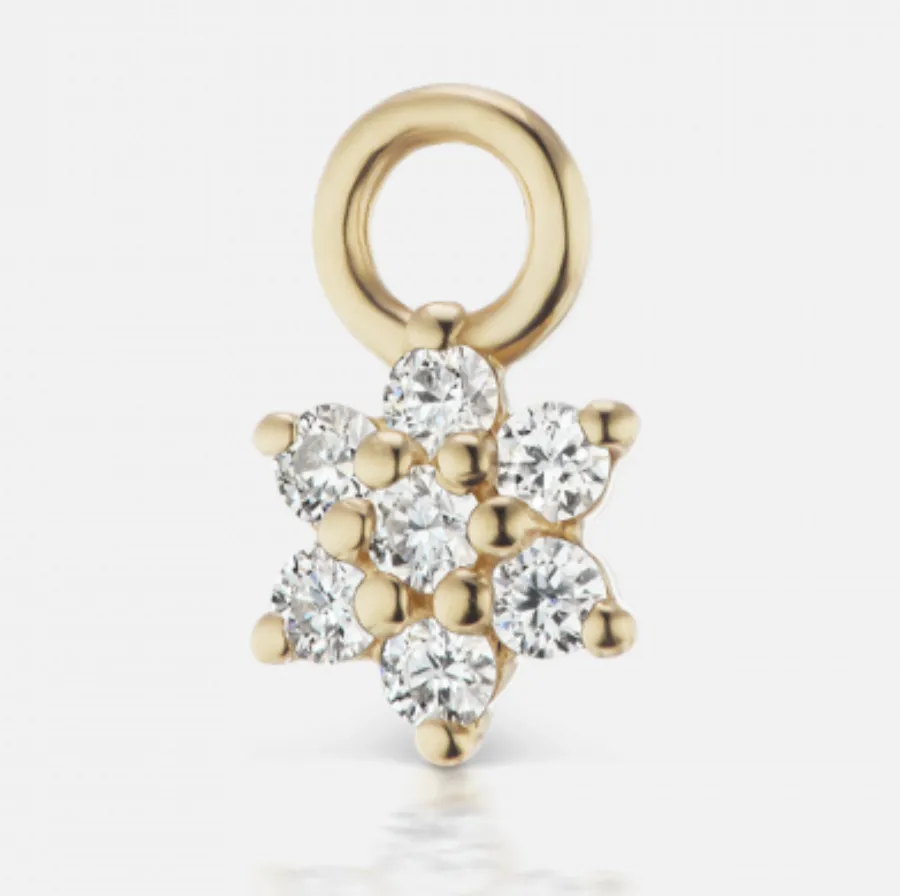 4.5mm Diamond Flower Charm