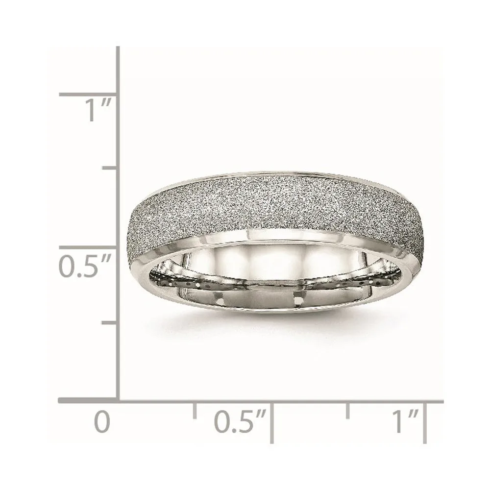 6mm Stainless Steel Stone Finish Beveled Edge Standard Fit Band