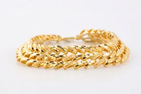 7 22k Yellow Gold Wide Chain Bracelet (28.52g.)