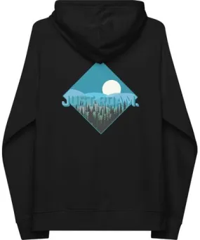 Anchor & Crew Black Just Roam. Seeker Organic Cotton Raglan Hoodie