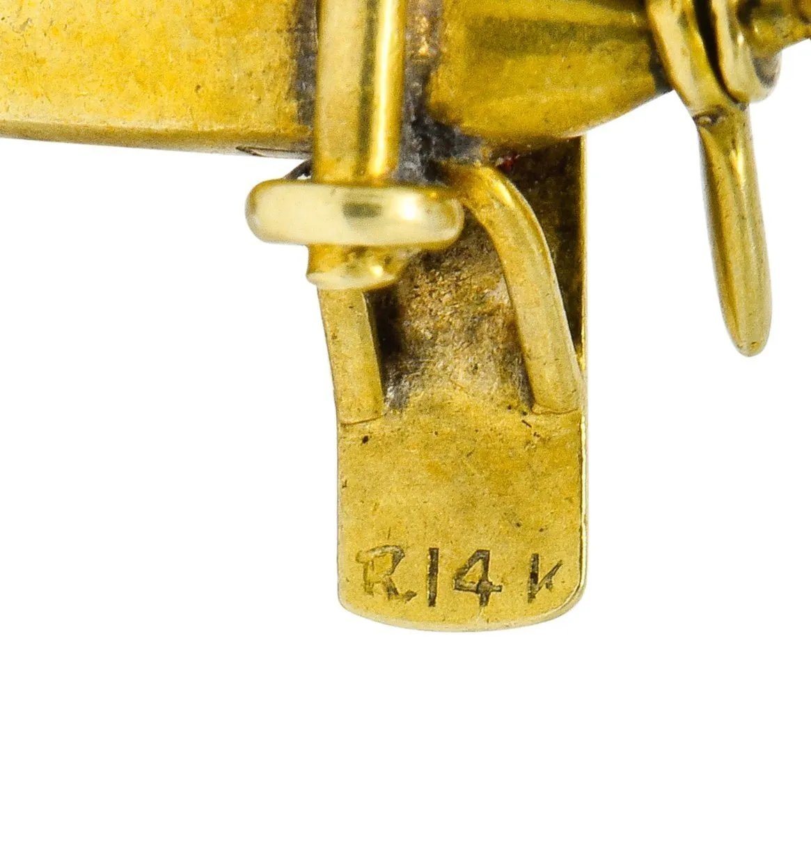 Art Nouveau Enamel 14 Karat Gold Star Propeller Plane Charm
