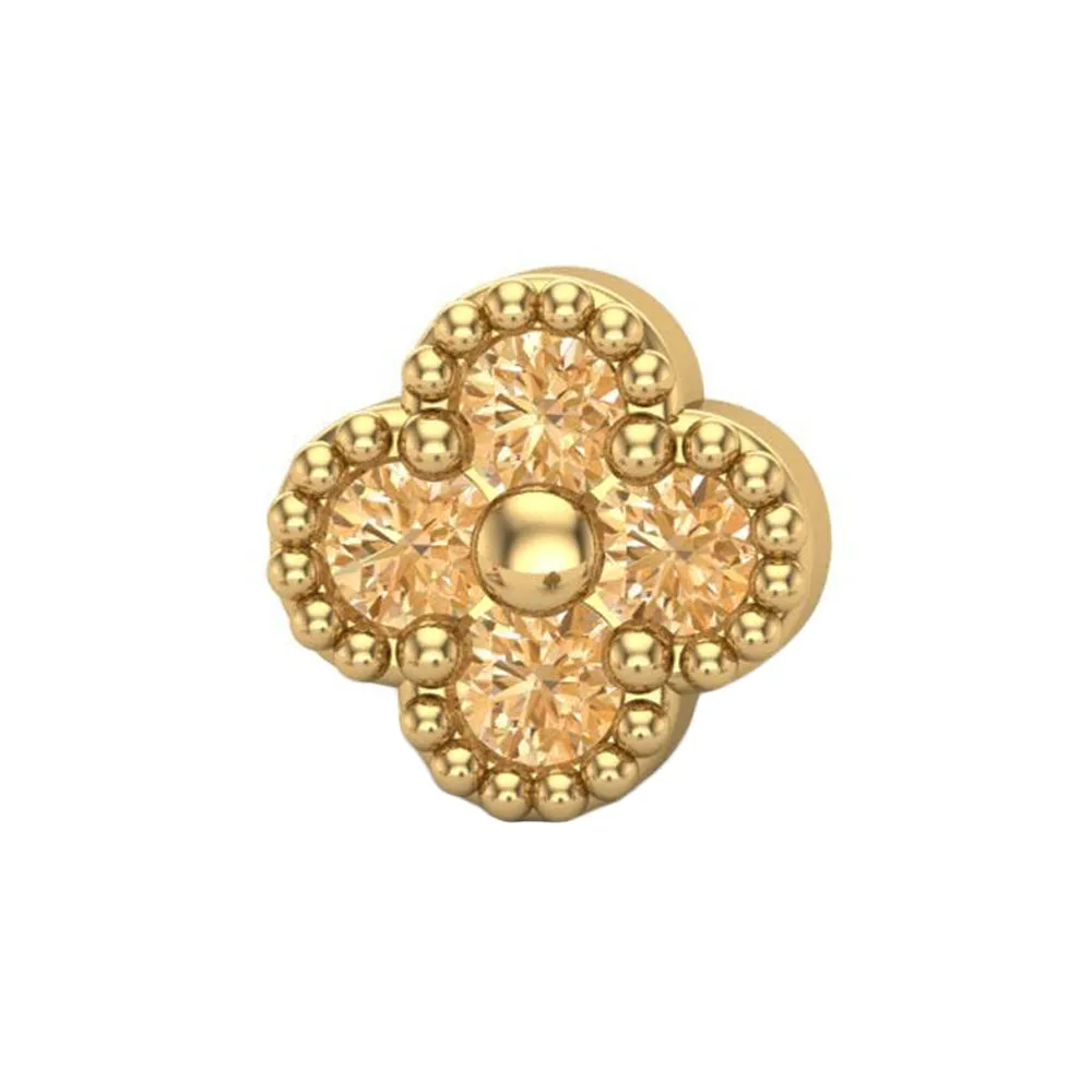 Big Clover Threaded End in Gold