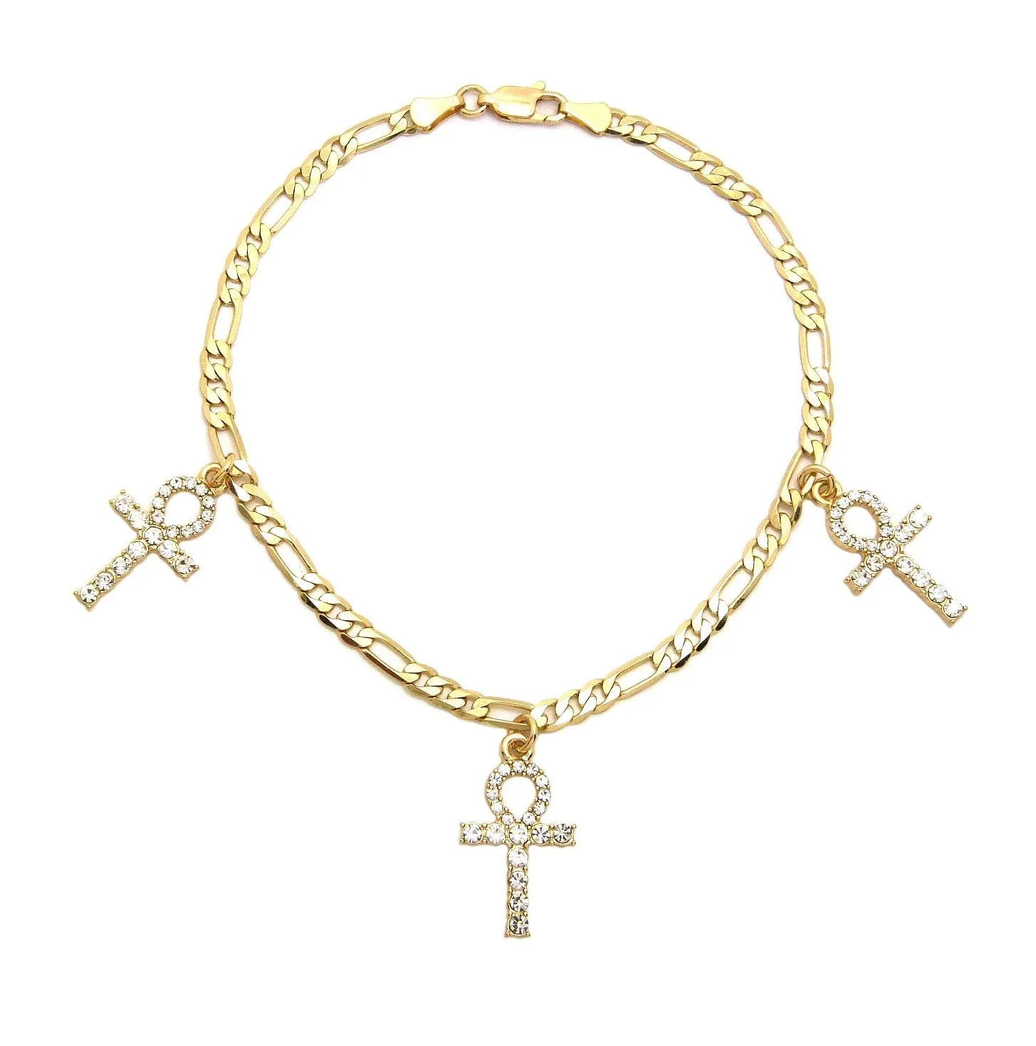 Bling Ankh Anklet