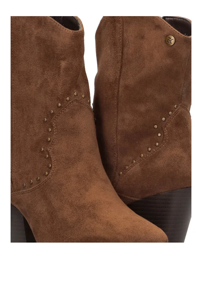 BOTIN CAMPERO NIZA MARRON PARA MUJER TACON MEDIO
