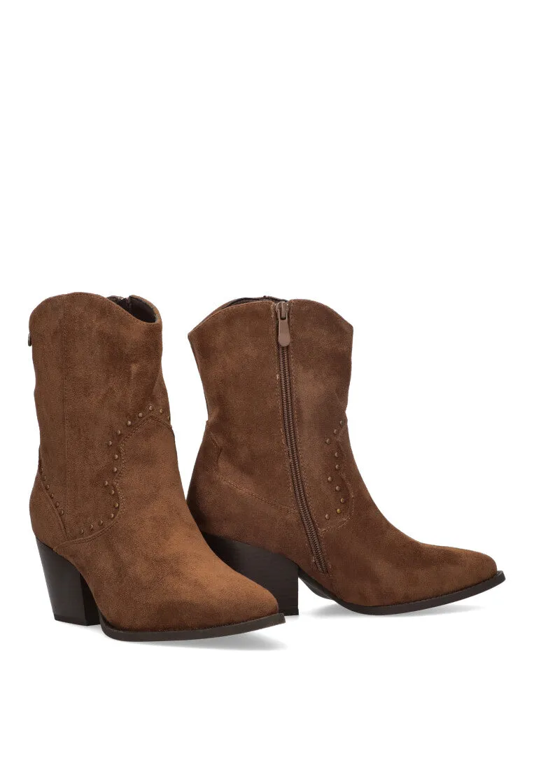 BOTIN CAMPERO NIZA MARRON PARA MUJER TACON MEDIO