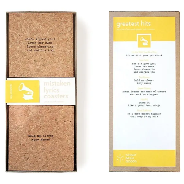 Bright Beam Goods Mistaken Lyrics Coasters
