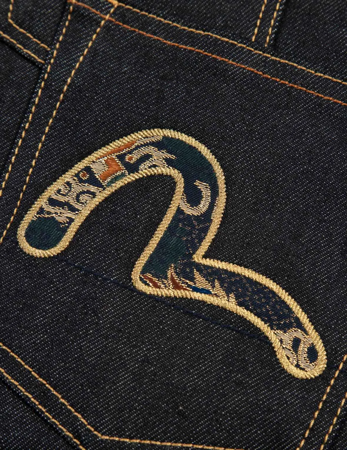 Brocade and Seagull Multi-Pocket Carrot Fit Jeans #2017