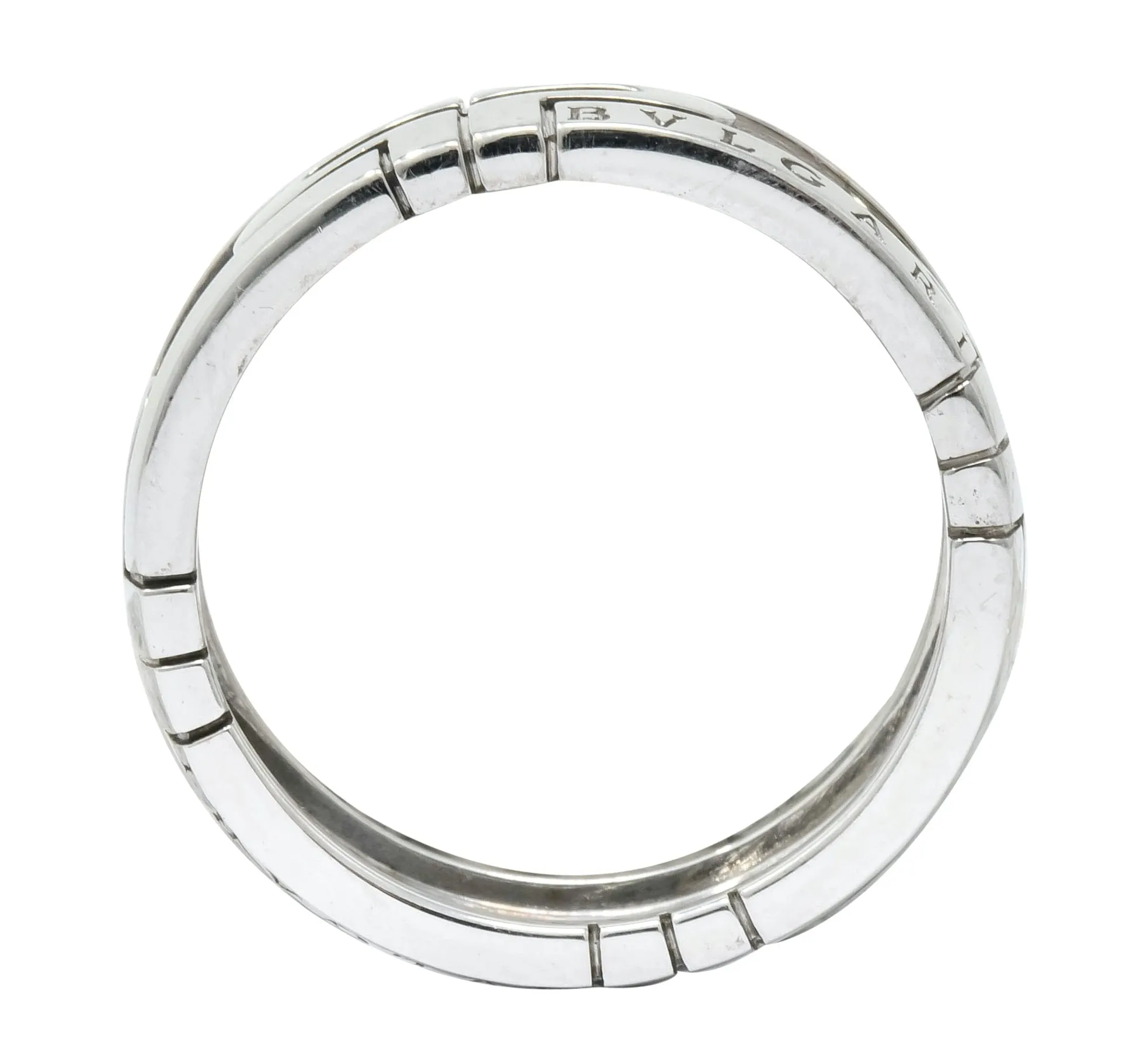 Bulgari Contemporary 18 Karat White Gold Parentesi Band Ring