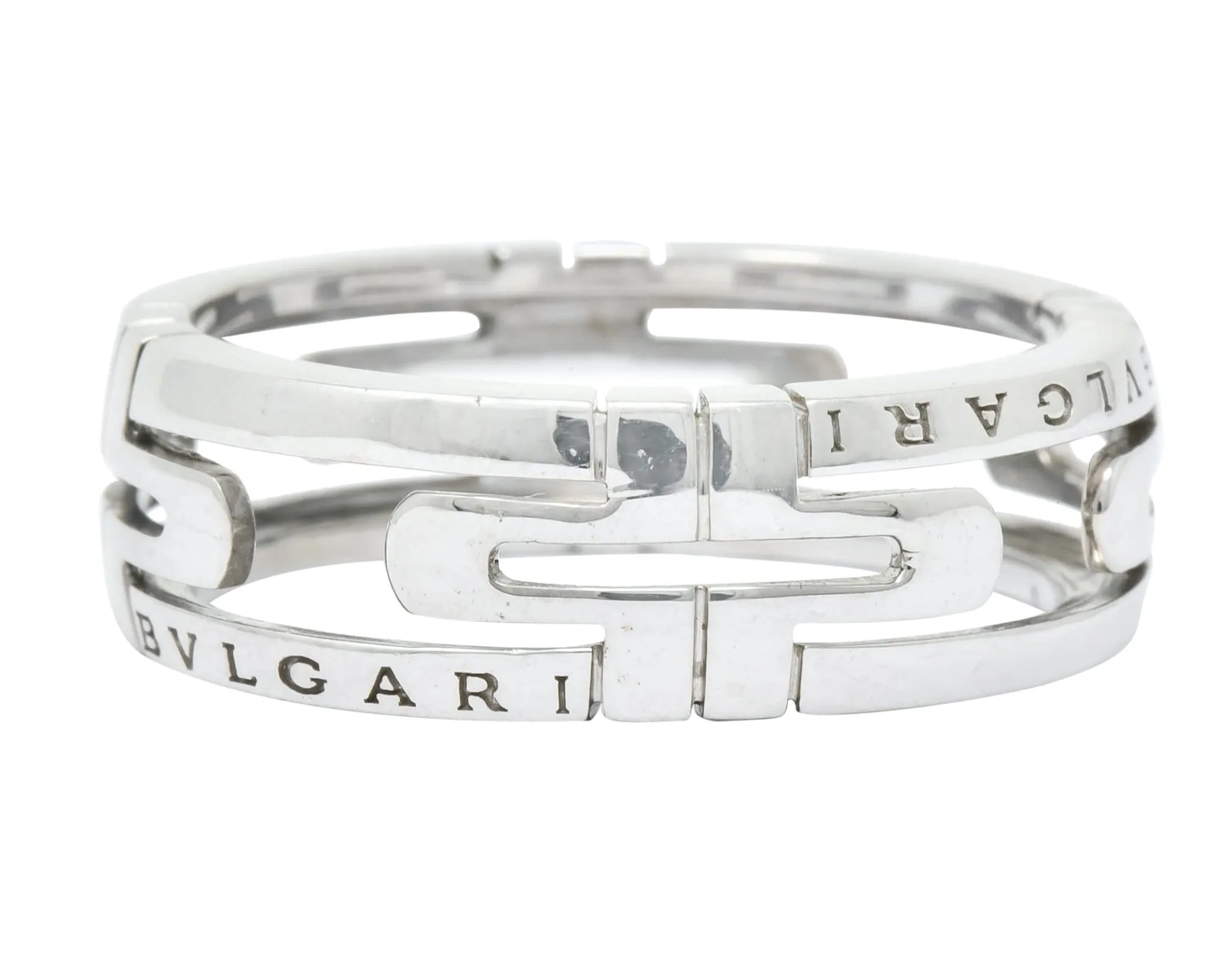 Bulgari Contemporary 18 Karat White Gold Parentesi Band Ring
