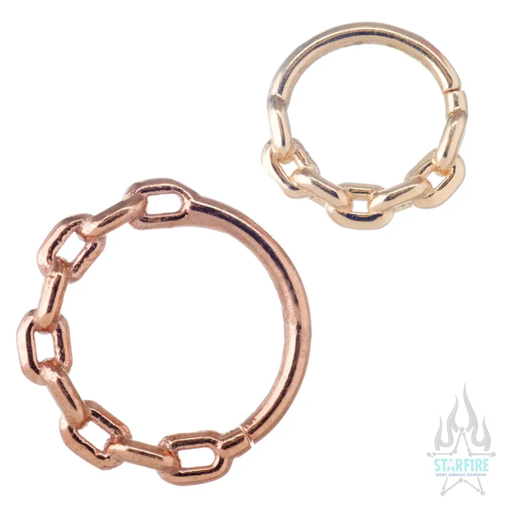 Chain Link Continuous Ring in Gold