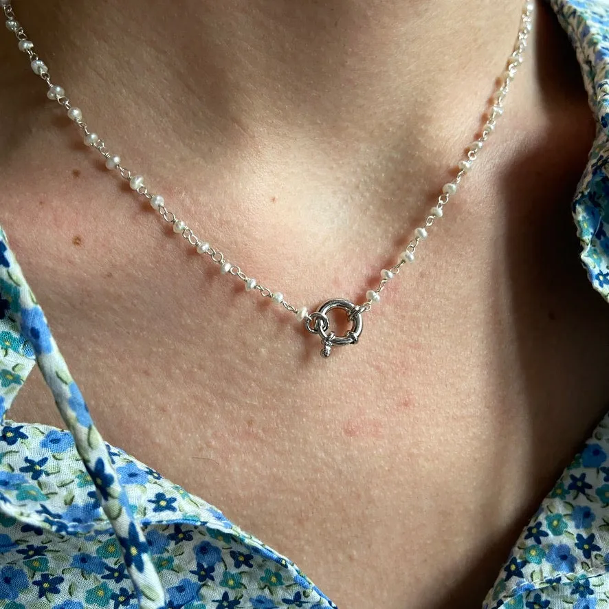 Collar LAGUILLO PERLAS PLATA