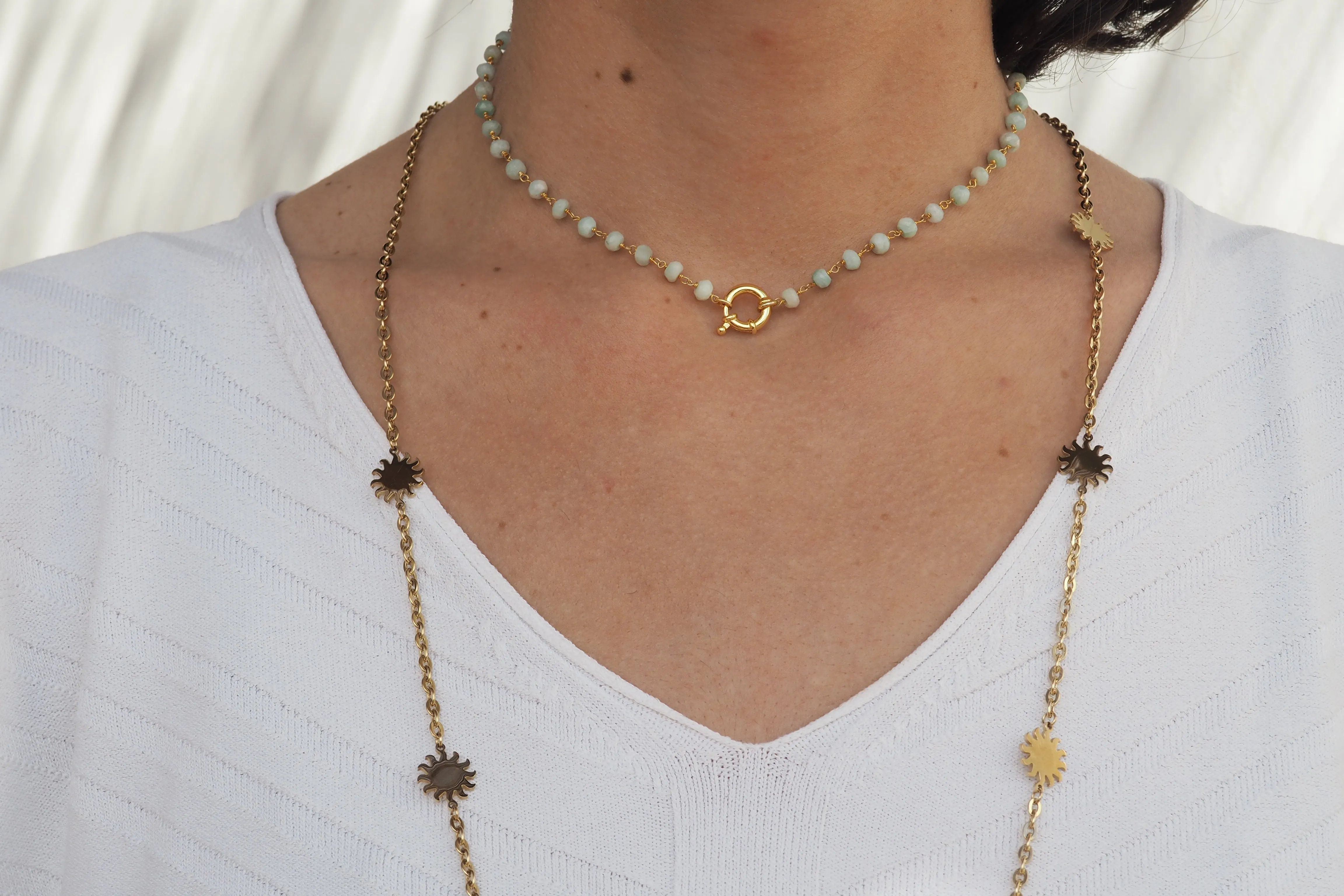 Collar LAGUILLO VERDEAGUA ORO