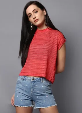 Coral Box-Fit Top