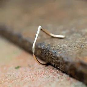 Dainty 14K Solid Gold Cuff Nose Ring