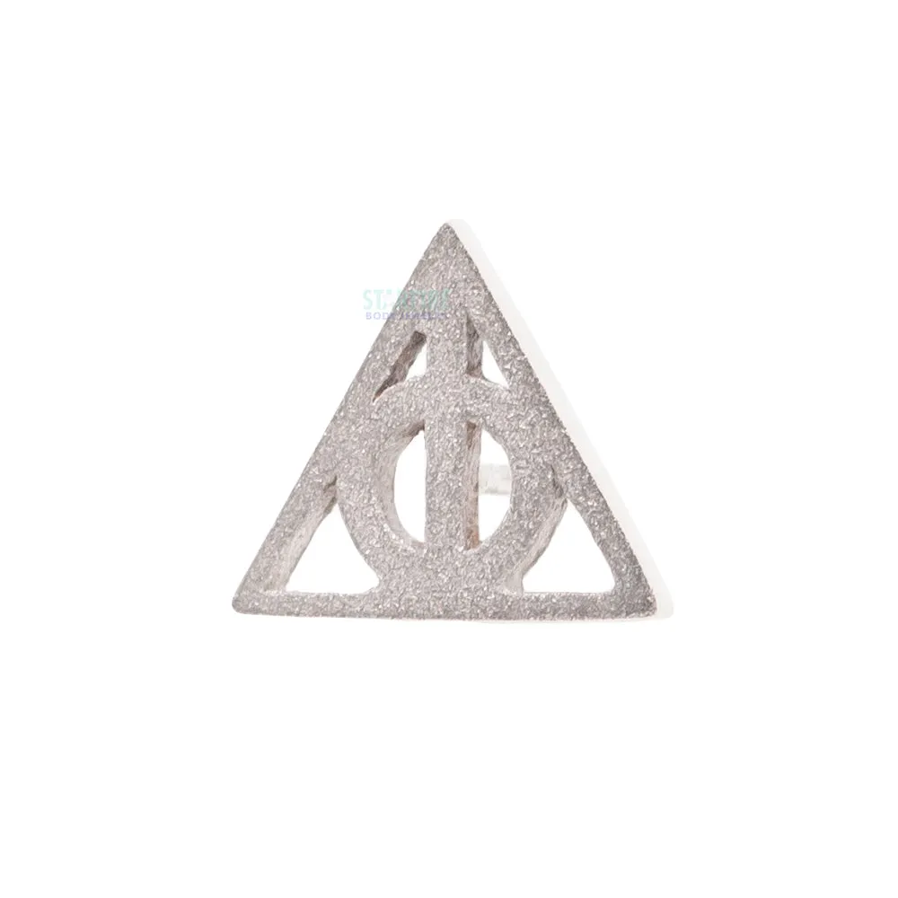 Deathly Hallows Sandblasted Threaded End in Gold