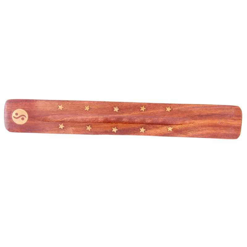 Decorative Sheesham Wood Ashcatcher with Yin Yang Symbol IF105