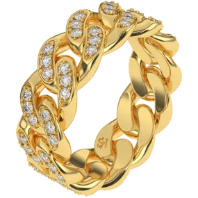 Diamond Cuban Link Ring 6mm