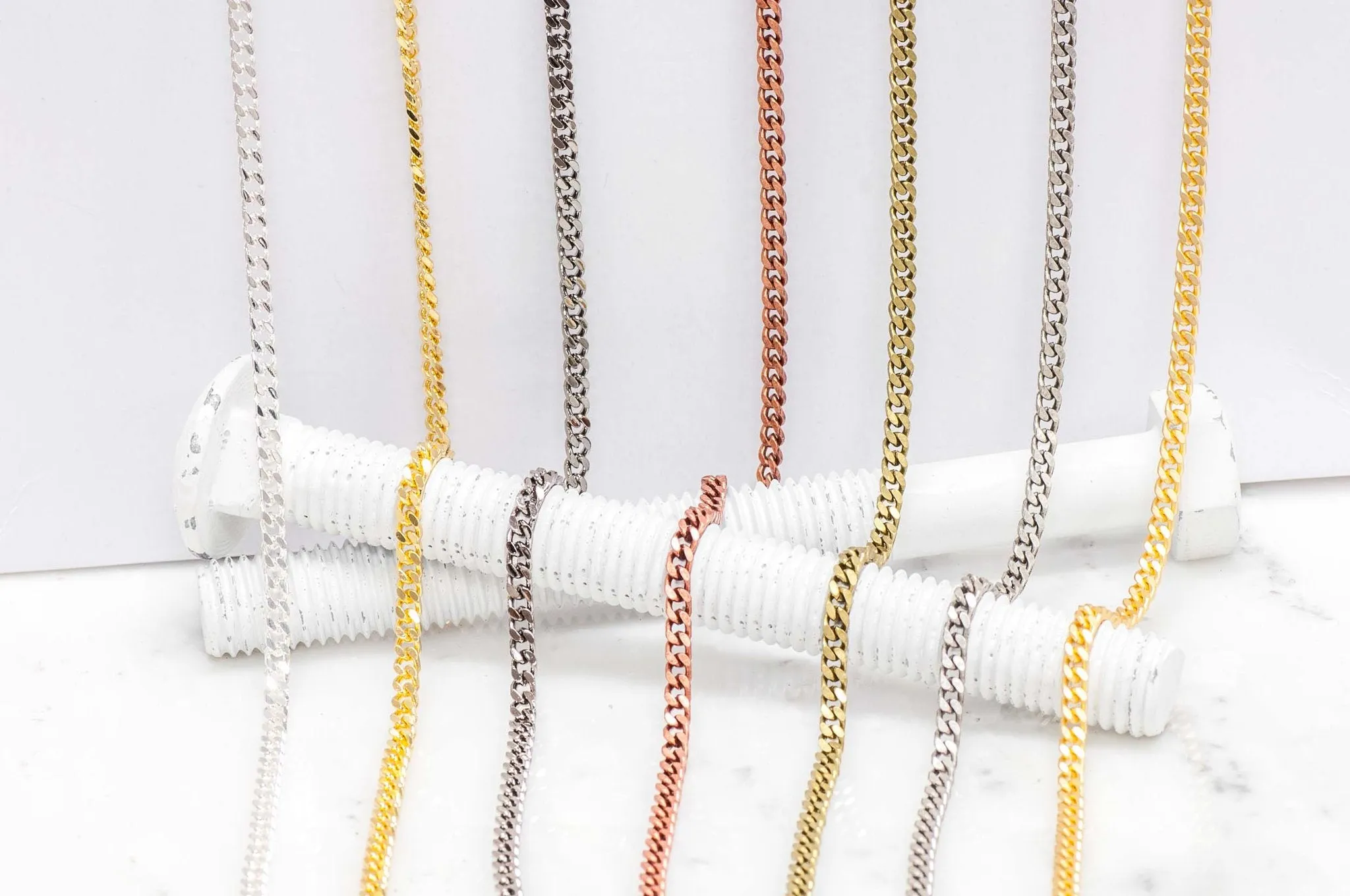 Diamond Cut Curb Chain - 4mm - By the Spool - ONLINE ONLY