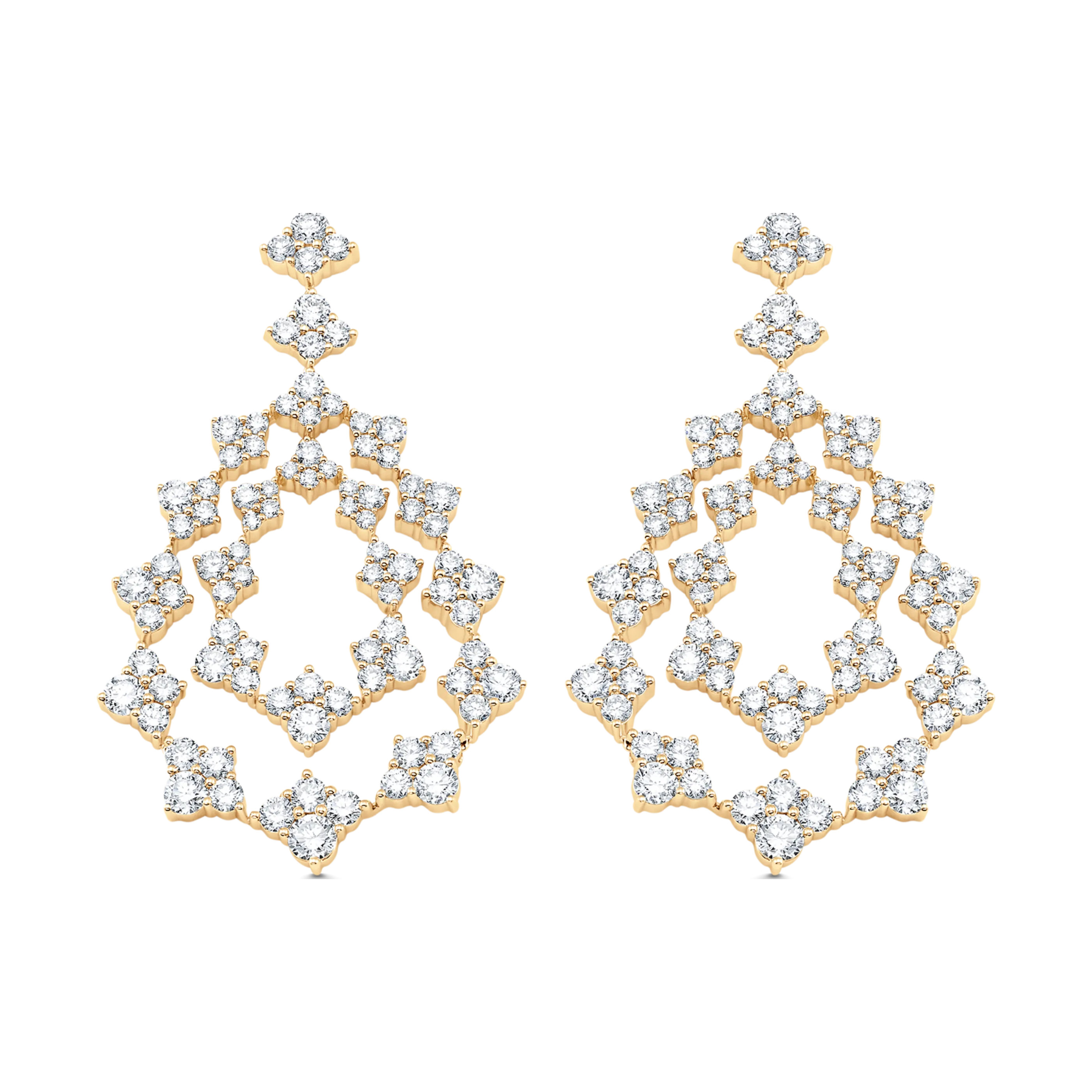 Dujour Couture Gold and Diamond Pear Drop Earring