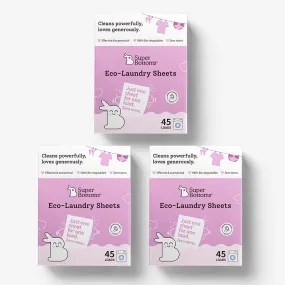 Eco-Laundry Detergent Sheets (3 Pack x 45 sheets)