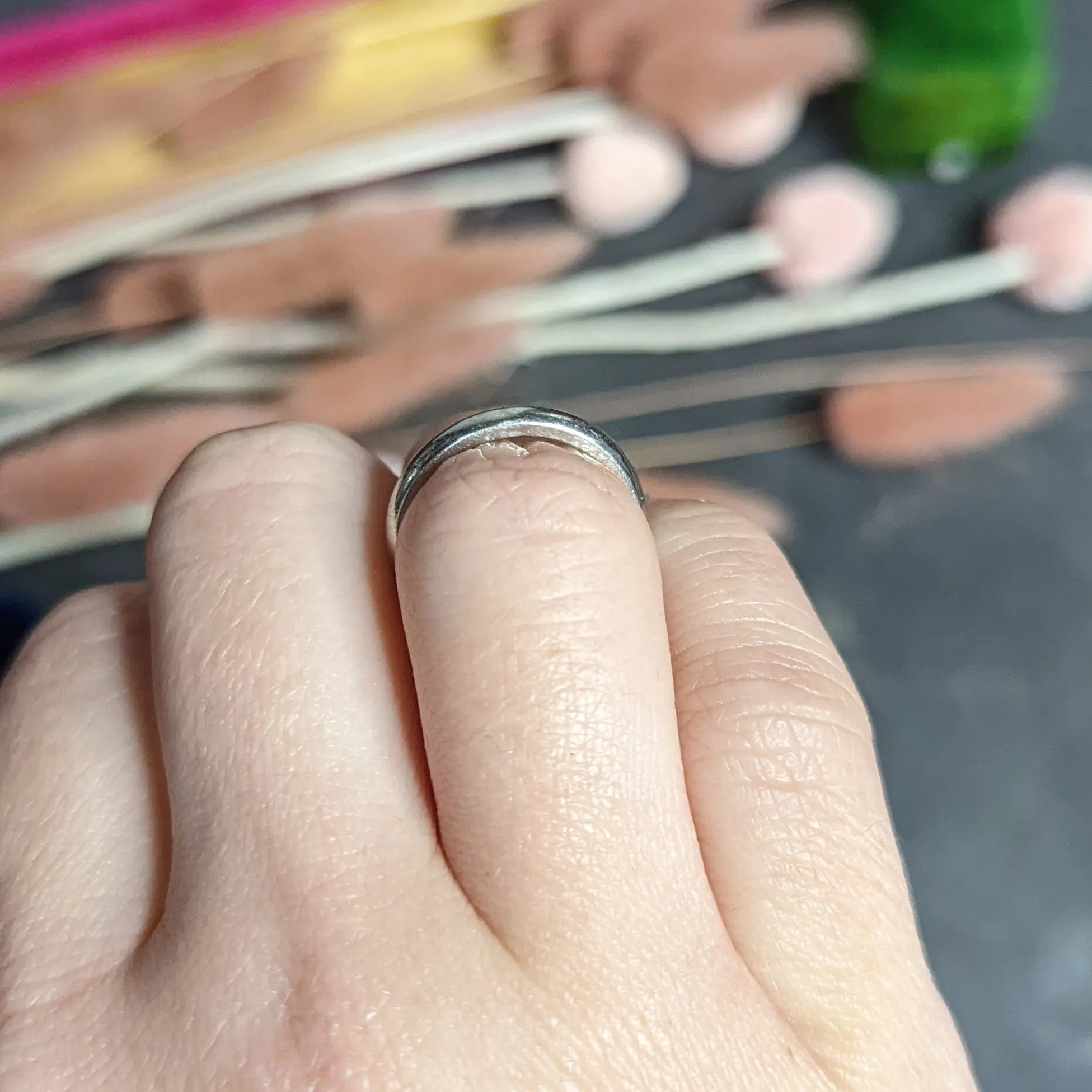 Elsa Peretti Tiffany & Co. Inset Diamond Platinum Band Ring