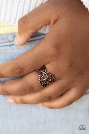 Fanciful Flower Gardens - copper - Paparazzi ring
