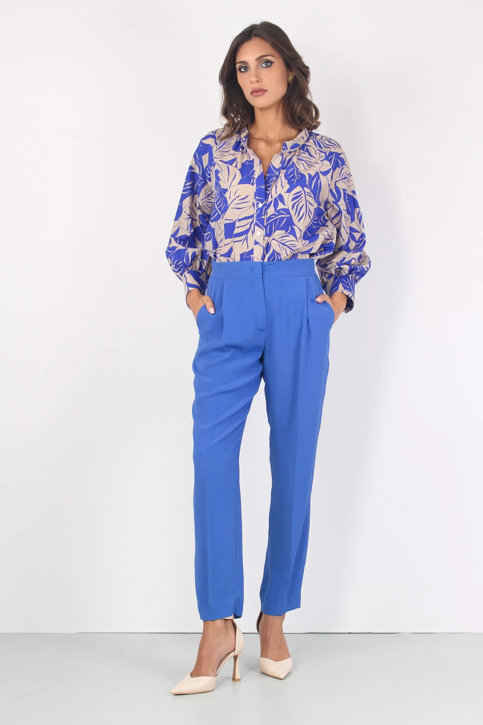 Fine Pantalone Sigaretta Bluette