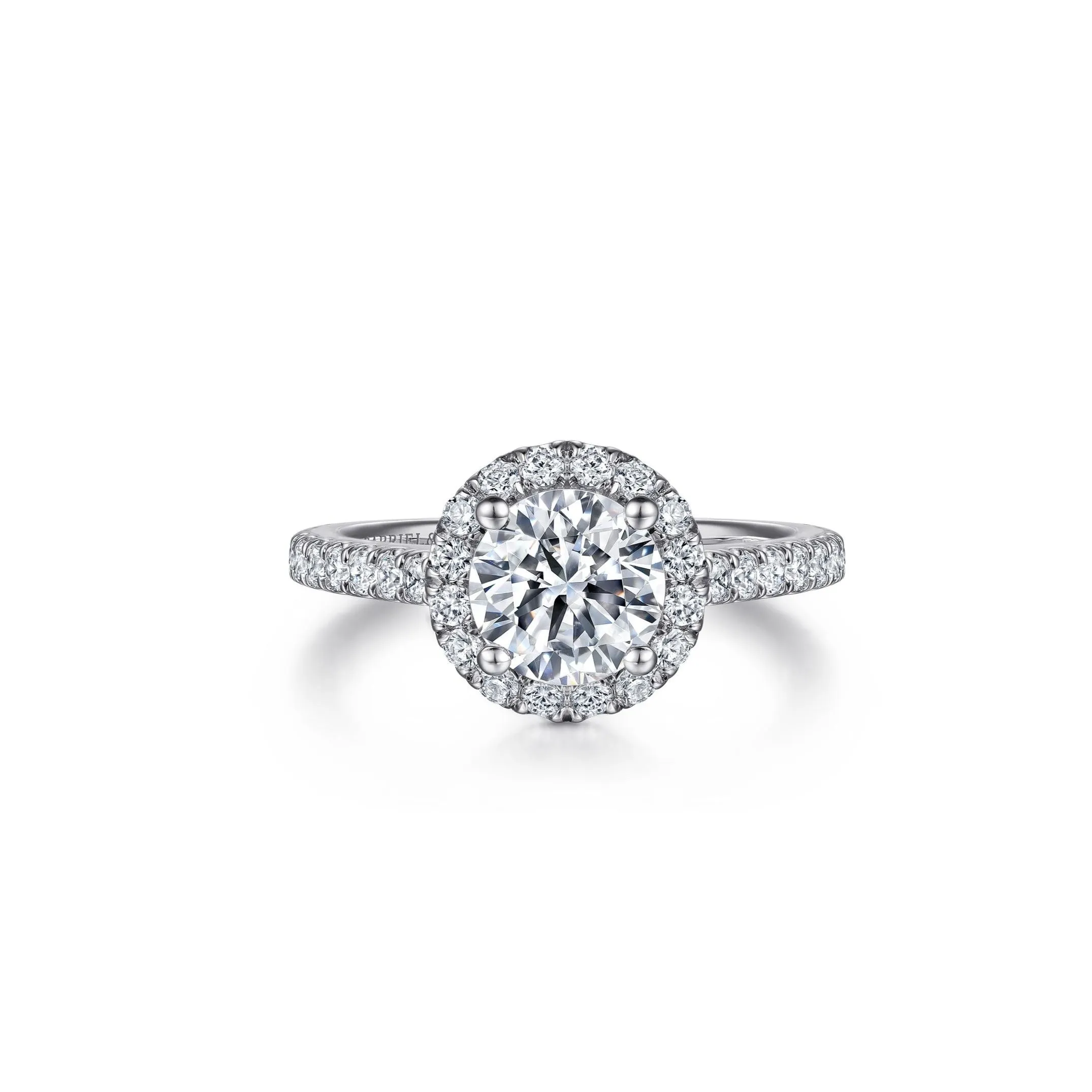 Gabriel Angela 14K Round Halo Engagement Ring