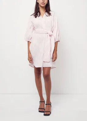 Ganni -  Pleated Satin Dress - Dress