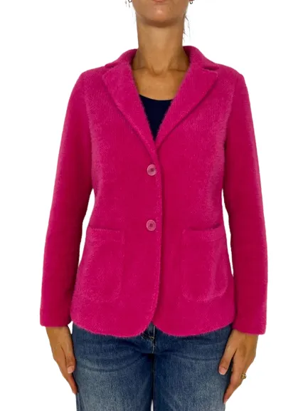 GIACCA DONNA MONOPETTO FUCSIA