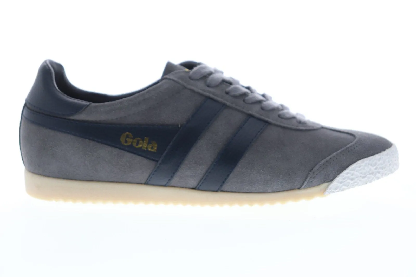 Gola Harrier 50 Suede CMA501 Mens Gray Low Top Lace Up Lifestyle Sneakers Shoes