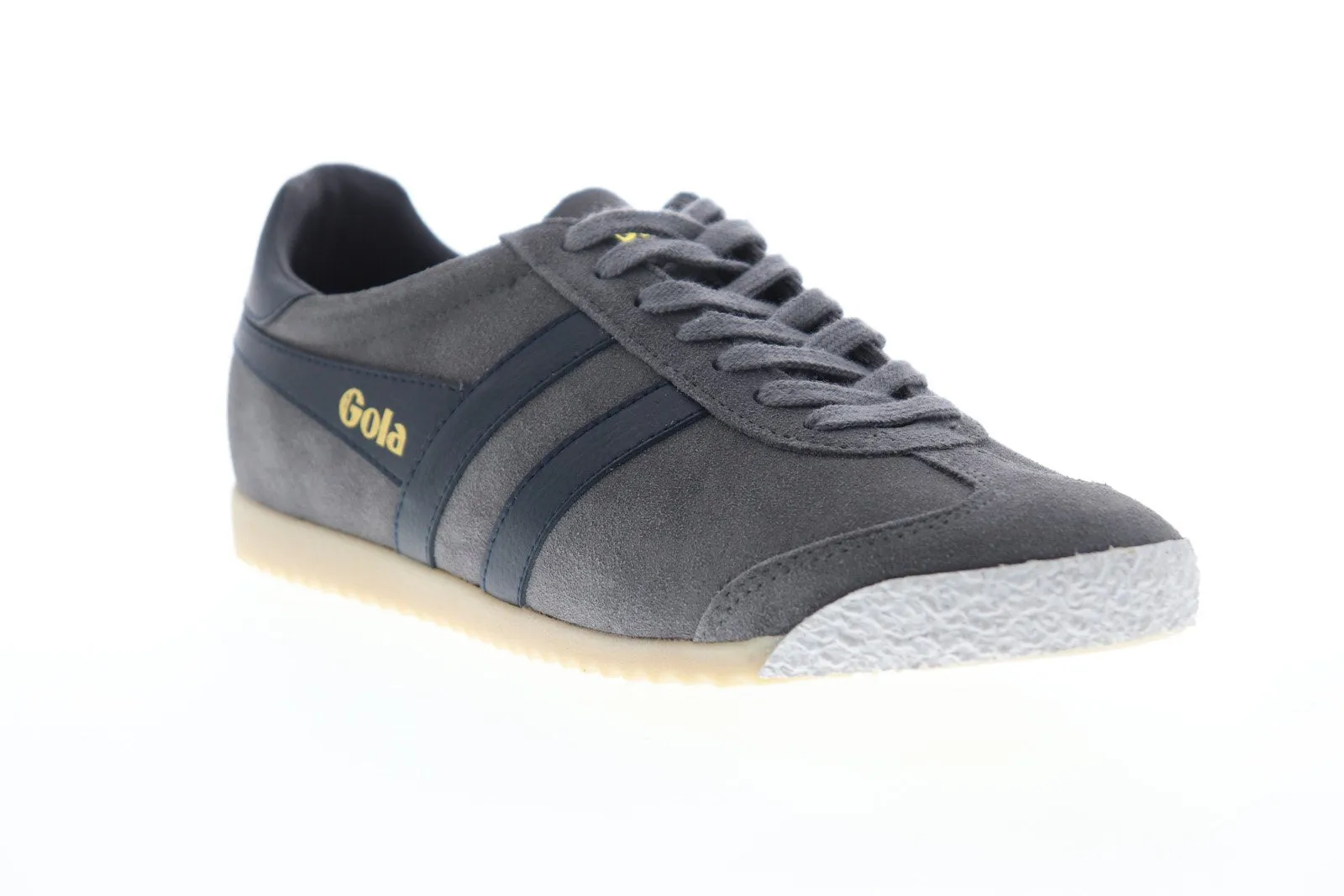 Gola Harrier 50 Suede CMA501 Mens Gray Low Top Lace Up Lifestyle Sneakers Shoes