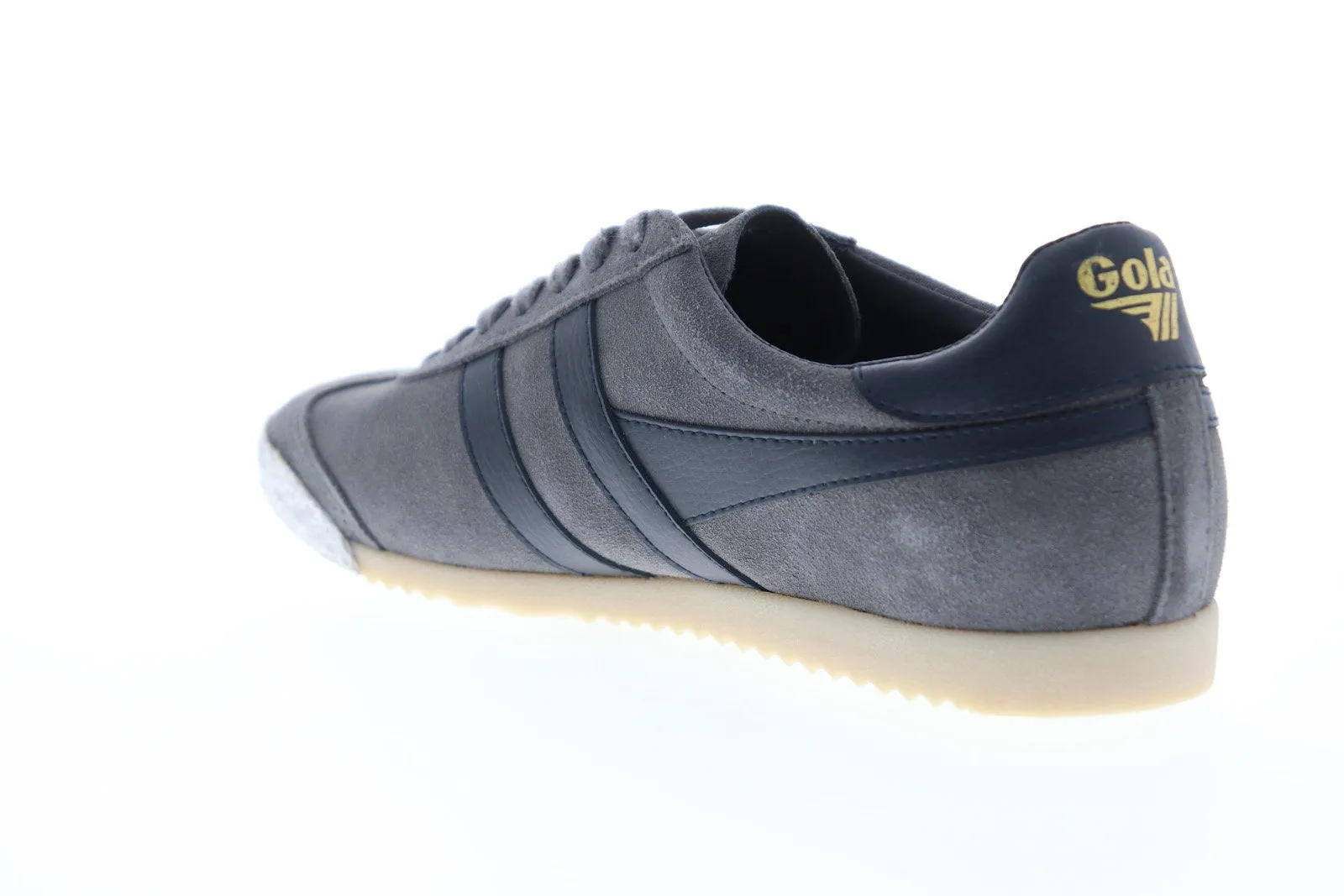 Gola Harrier 50 Suede CMA501 Mens Gray Low Top Lace Up Lifestyle Sneakers Shoes