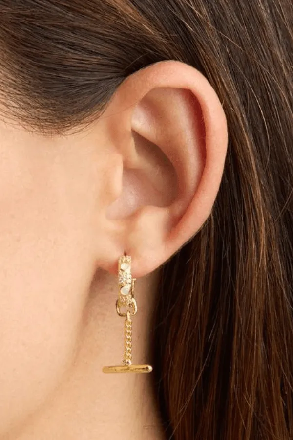 Gold Lunar Hoops