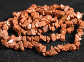 Goldstone Chips Bead Strand