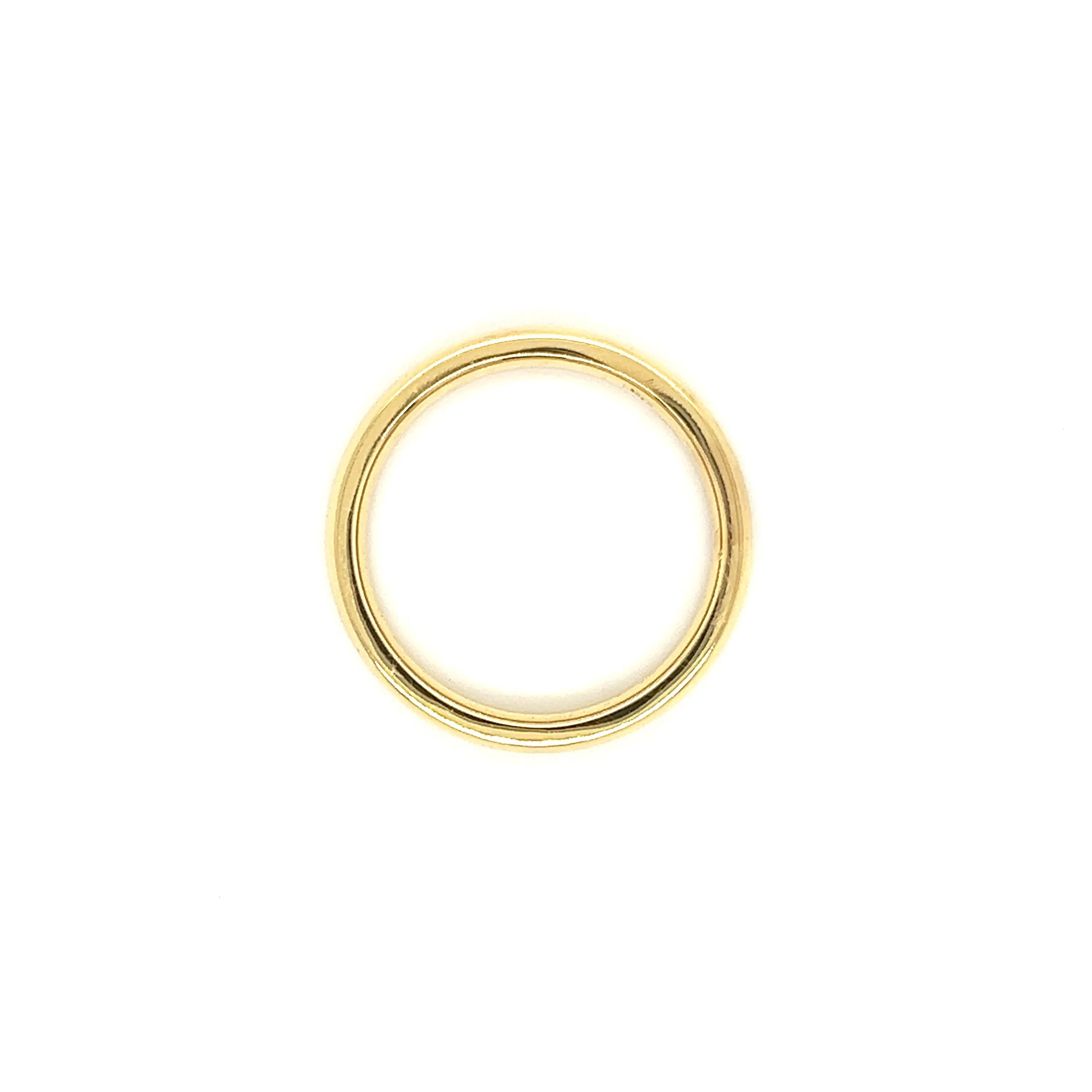 Half Round 4mm Ring with Comfort-Fit in 18K Yellow Gold