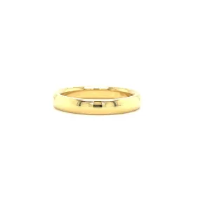 Half Round 4mm Ring with Comfort-Fit in 18K Yellow Gold