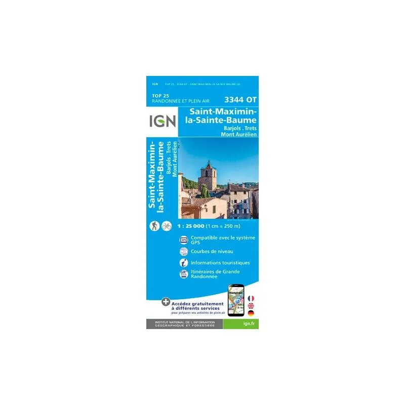 IGN  Saint-Maximin-La-Sainte-Baume / Barjols / Trets / Mont Aurelien