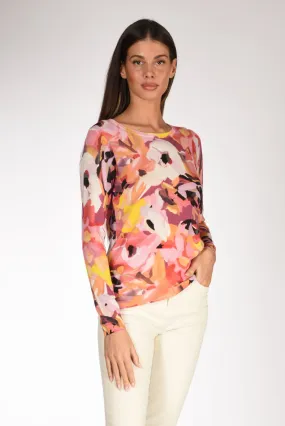 In Bed With You Maglia Stampata Rosa/giallo/multicolor Donna