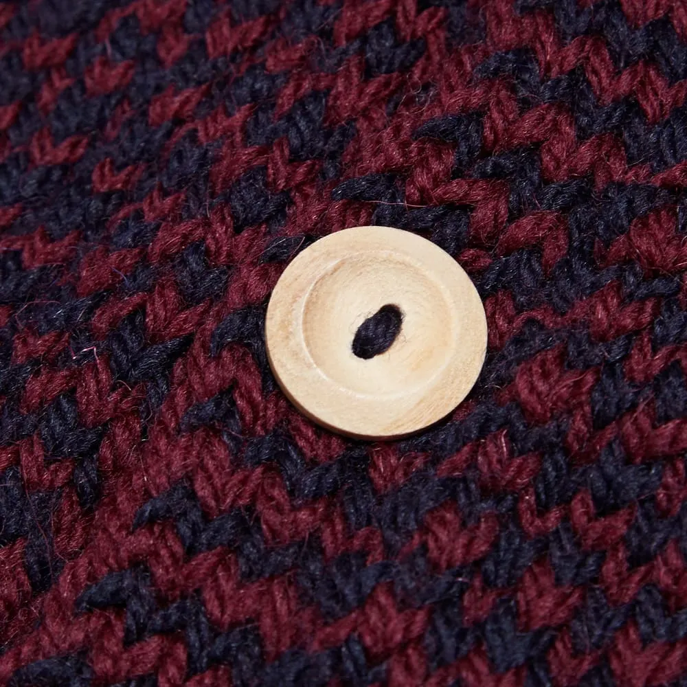 Inverallan 30E Swedish Lumber Snowflake CardiganNavy & Wine