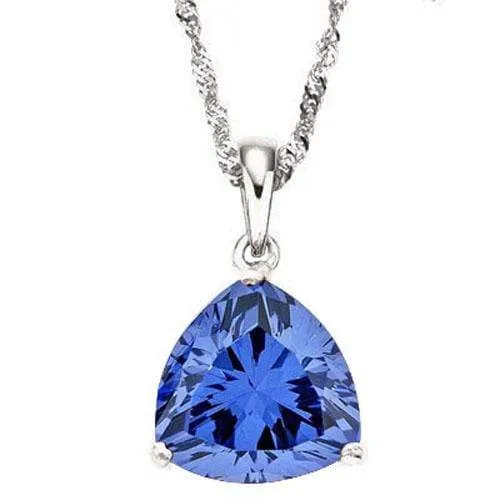 IRRESISTIBLE ! 1/2 CARAT LAB TANZANITE 10KT SOLID GOLD PENDANT